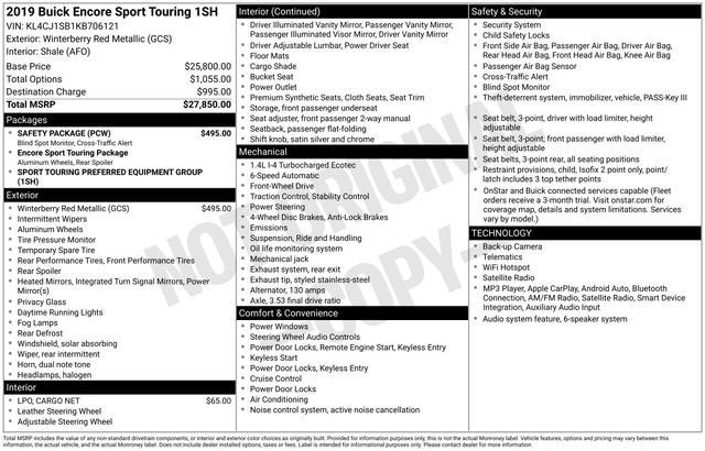 2019 Buick Encore Sport Touring