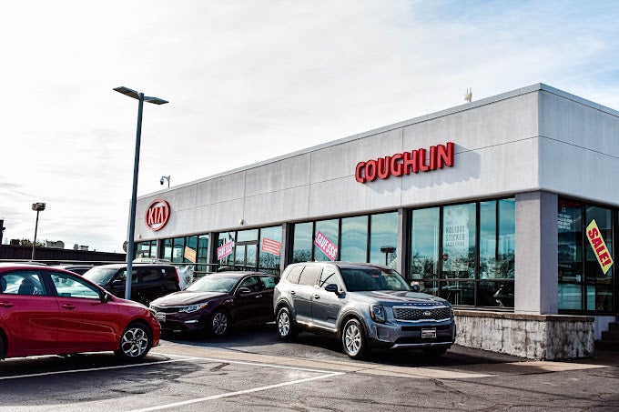 Front of Coughlin Kia of Newark Dealership